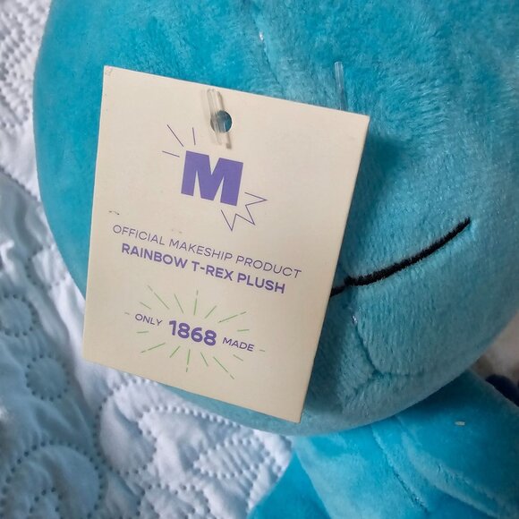 Rainbow T-Rex Plush By Makeship - Limited Edition 1868 Made - Soft - Picture 2 of 8